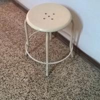 Sgabello vintage (legno/metallo)