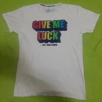 T-shirt Pull&Bear bianca con scritta