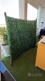 Separé con pianta finta