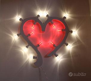 Luminaria Salentina Cuore Led Artigianale Rosone