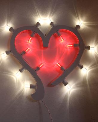 Luminaria Salentina Cuore Led Artigianale Rosone