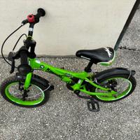 MTB bambino verde 14 e due rosse da 20