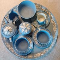 servizio caffe' Wedgwood Blue Jasperware