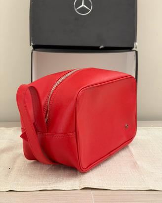 Borsa Mercedes-Benz in Pelle Saffiano Rossa -NUOVO