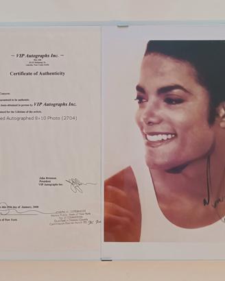 Quadro scans. mio autografo Michael Jackson + coa