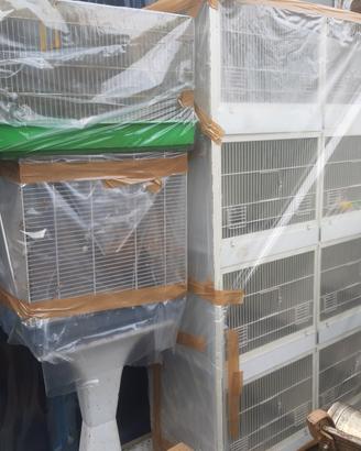 3 gabbie una a quattro piani x2 di singoli