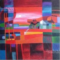 Quadro etnico dipinto a mano cm.100x100 e 100x120