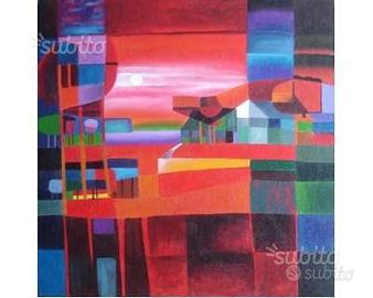 Quadro etnico dipinto a mano cm.100x100 e 100x120