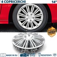 4 Copricerchi per FIAT 14 Pollici CoppetteSilver