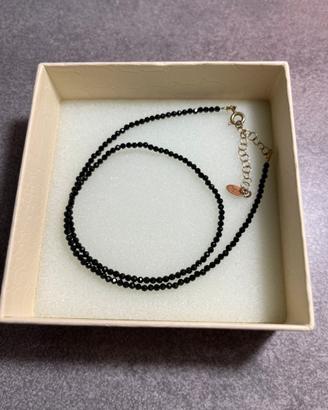 Collana di spinello nero naturale