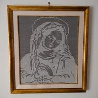 quadro uncinetto madonna