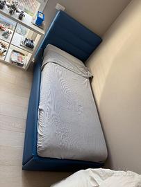 Letto singolo contenitore + materasso di qualità