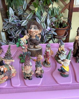otto 12 statuine fantasy – gnomi, troll, folletti