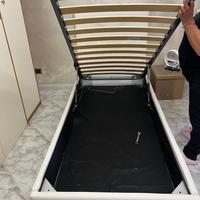Letto singolo con cassettone