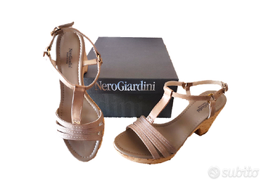 SANDALI CON TACCO NEROGIARDINI DONNA ESTIVI