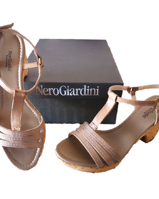 SANDALI CON TACCO NEROGIARDINI DONNA ESTIVI