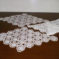 Set 3 centri d'arredo all'uncinetto. Nuovi