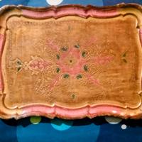 vassoio in legno anni 50)60