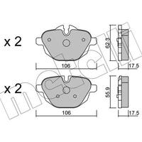PASTIGLIE FRENO POSTERIRORI BMW 5/Z4/X3/i8/6/X4