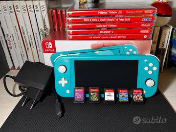 🔥Nintendo Switch Lite Turchese + 5 Giochi fisici🔥