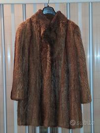 Pelliccia Castorino a Cappotto Originale Vintage