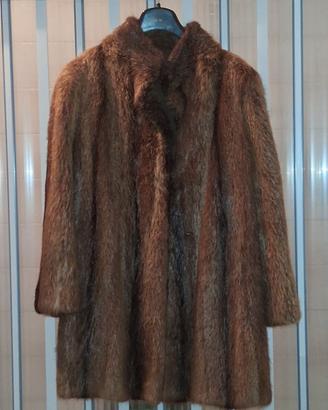 Pelliccia Castorino a Cappotto Originale Vintage