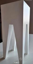 Trespolo in legno  laccato bianco