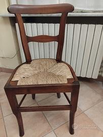 sedia impagliata.anni  40