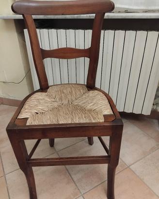 sedia impagliata.anni  40