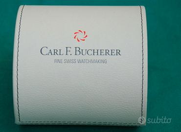 CARL F. BUCHERER box per orologio in pelle bianca