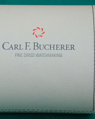 CARL F. BUCHERER box per orologio in pelle bianca