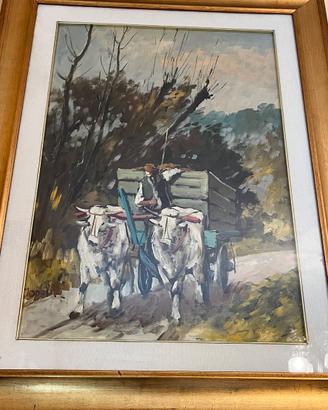 Quadro olio pittore Monelli originale