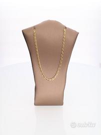 Collana in Oro Giallo 18kt Maglie Occhio di Tigre