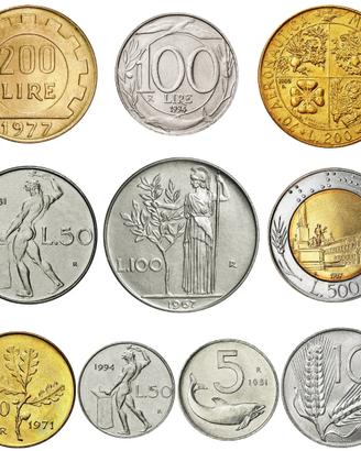 LIRA LIRE 1 2 5 10 20 50 100 200 500 1000 SCEGLI