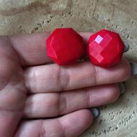 orecchini clip vintage rossi