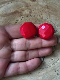 orecchini clip vintage rossi