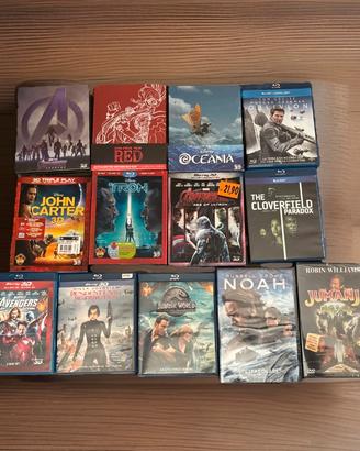 Film blu ray 3D/2D, dvd