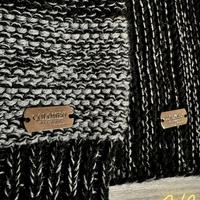 Set invernale (Sciarpa + Cappello) nero grigio