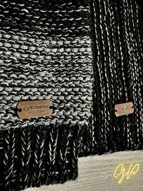 Set invernale (Sciarpa + Cappello) nero grigio