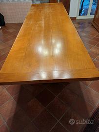 tavolo in legno massello di rovere 3 metri