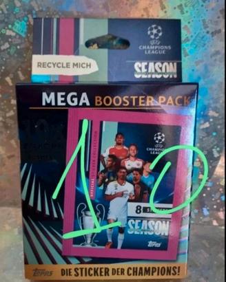 Topps 10 mega booster  bustine champions 2023 24