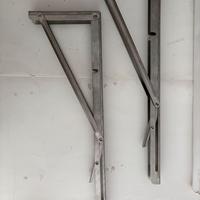 Coppia di porta mensole in acciaio