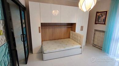 Cameretta a ponte + letto contenitore e materasso