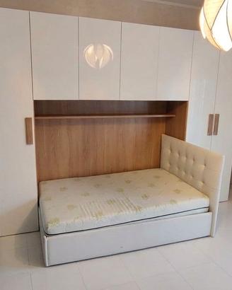 Cameretta a ponte + letto contenitore e materasso