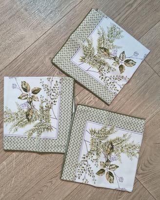 Set di tre tovagliette da cucina in puro cotone di