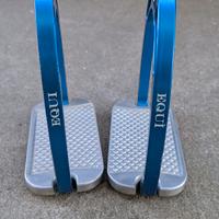 Staffe Equìtaly alluminio blu equitazione