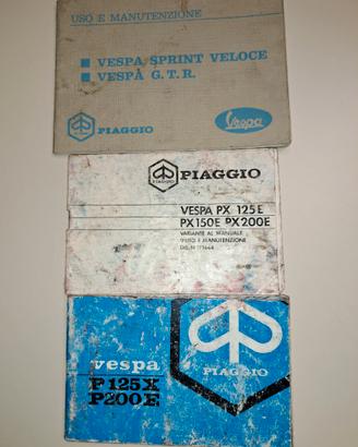 VESPA libretti manutenzione