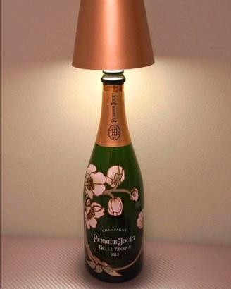 Belle Époque Bottiglia Lampada Led Dorata 