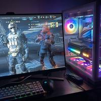 postazione completa gaming + scrivania + sedia 