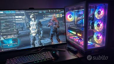 postazione completa gaming + scrivania + sedia 